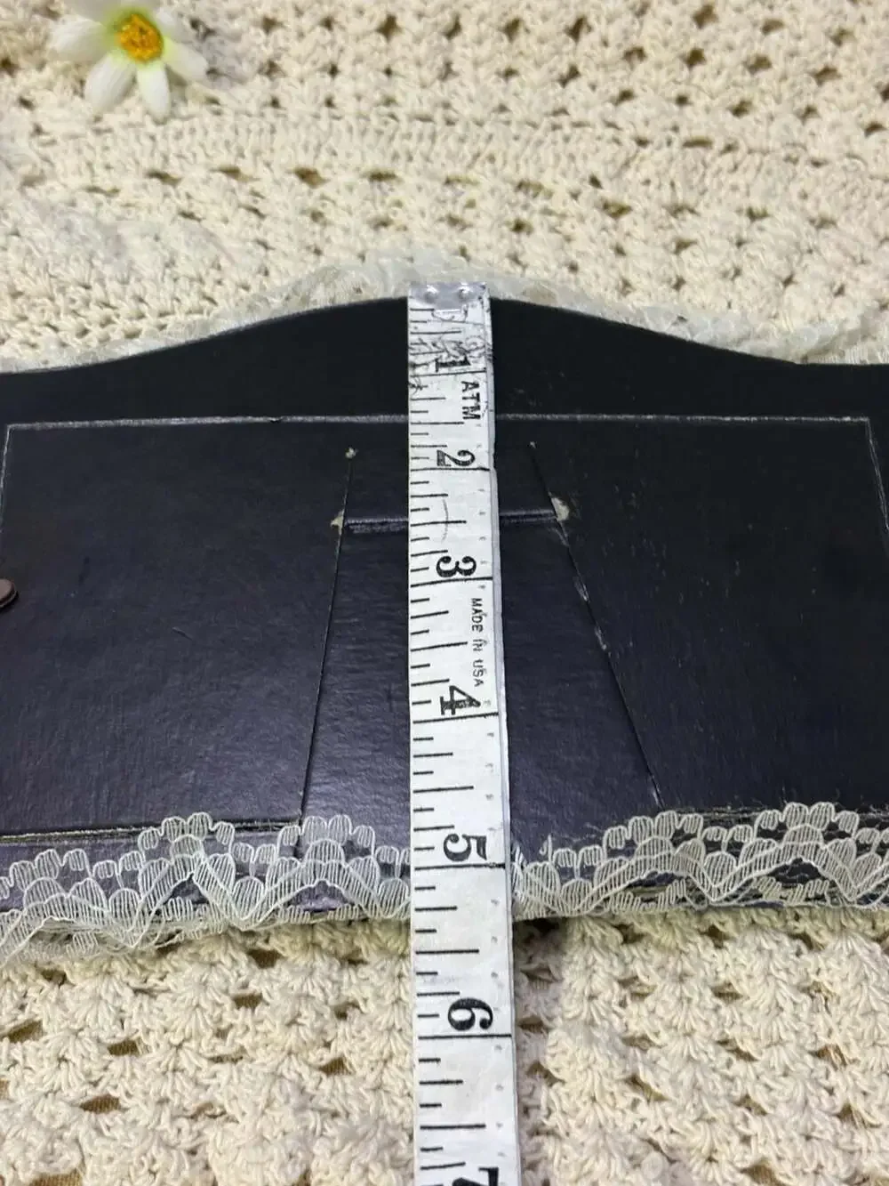 Vintage 1993 Loomco Floral Fabric Double Photo Frame
